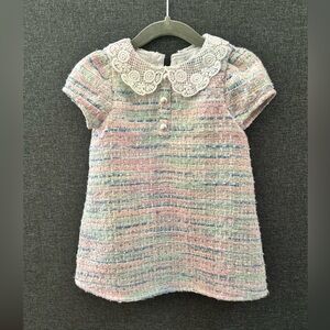 The Petal Collar Tweed Dress